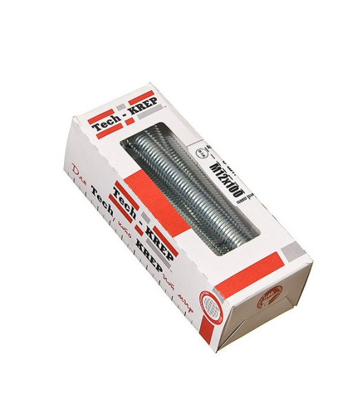 Tech-Krep Болт DIN933 с шестигранной головкой оцинк. М12х100 (8 шт) - коробка с ок. Tech-K 126525