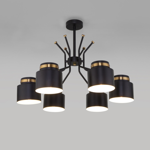 Eurosvet Потолочная люстра в стиле лофт 70133/6 черный a057398