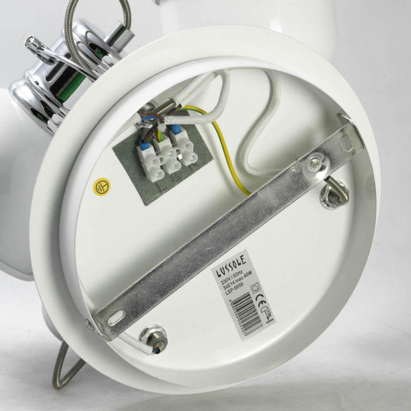 Купить Lussole LGO Металл Белый / хром Металл Светильник настенно-потолочный E14 40W LSP-9956