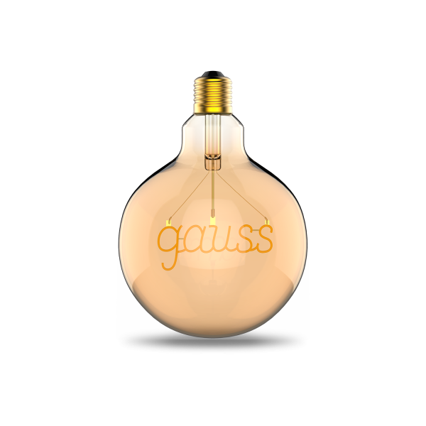 Купить Gauss Лампа Filament G125 2,5W 200lm 2000К Е27 golden LED 175802003