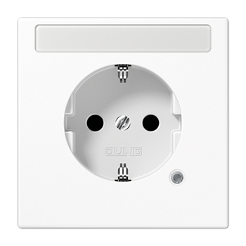 JUNG SCHUKO розетка с полем для надписи 9x58 мм, белый LS1520BFNAKOWW