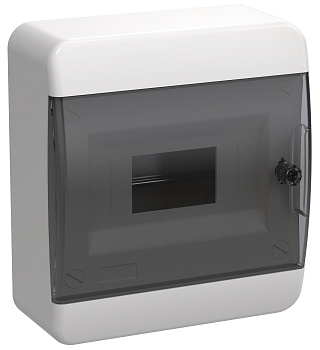 IEK TEKFOR Корпус пласт. ЩРН-П-8 IP41 черн. прозр. дверь