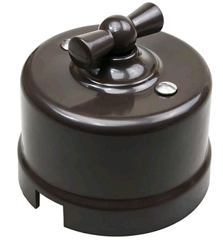 BIRONI Лизетта Пластик Коричневый Выключатель перекрестный 1-кл B1-203-22