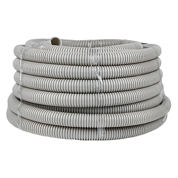 EKF PROxima Труба гофр. ПВХ с протяжкой d32 мм (30 м) белая-Plast