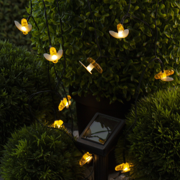 ЭРА ERASG024-03 Садовая гирлянда Пчелки на солнечной батарее, 5,8 м