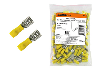 TDM Разъем РпИм 5,5-6-0,5 плоский (мама) (100шт) SQ0504-0006