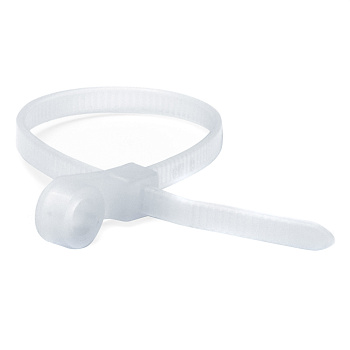 DKC Хомут P6.6 с монтажным отверстием, белый, 4.8x200