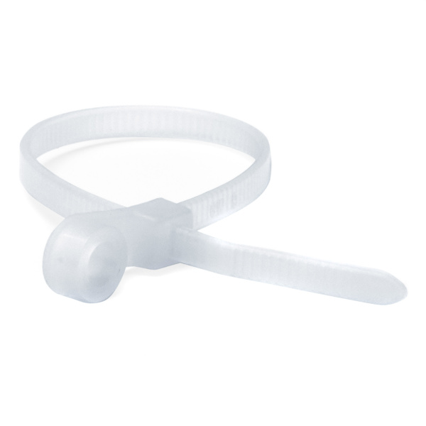 DKC Хомут P6.6 с монтажным отверстием, белый, 4.8x200