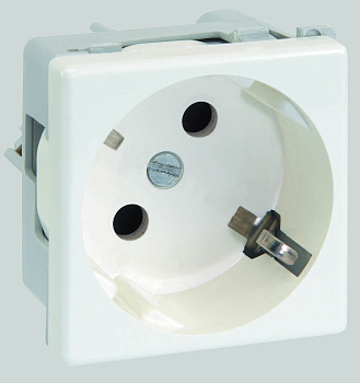 Simon Connect Белая Розетка 2к+з Schuko, 45х45мм K01-9