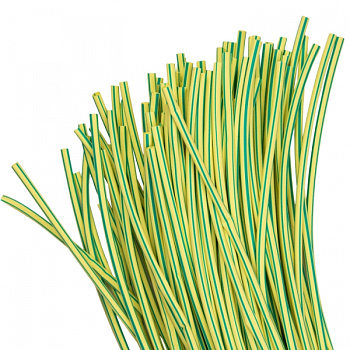 EKF PROxima Термоусаживаемая трубка ТУТ нг 8/4 желто-зеленая в отрезках по 1м