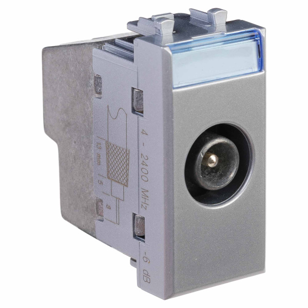 Купить DKC Розетка ТВ проходная "Закаленная сталь" "Avanti", 1 мод