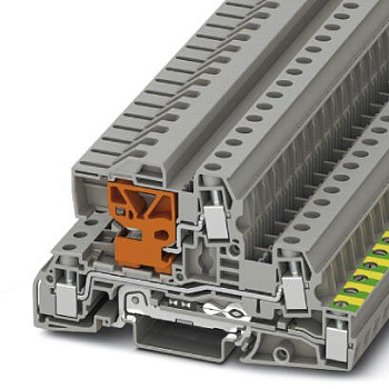 Phoenix Contact UTI 6-PE/L/LT Заземляющие клеммы для выполнения проводки в зданиях 3076043