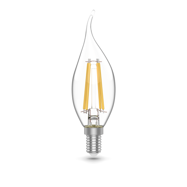 Купить Gauss Лампа Basic Filament Свеча на ветру 4,5W 420lm 4100К Е14 LED 1041125