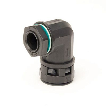 DKC Монтажный комплект муфта 90 грд. труба-коробка DN 17 мм, М20х1,5, полиамид, цвет черный