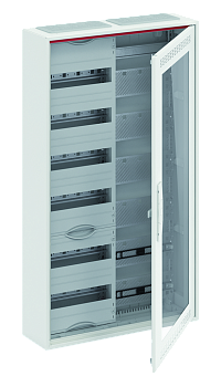 ABB Шкаф 72М навесной с медиапанелями IP30, 950x550x160 между DIN-рейками 125 мм и самозажимными клеммами N/PE и Wi-Fi дверью с вент. отверстиями CA26 2CPX052222R9999