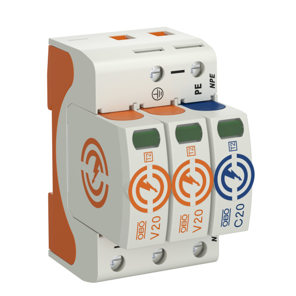 OBO Bettermann УЗИП для силовых сетей 2+NPE (Класс II), 150 В 5095232