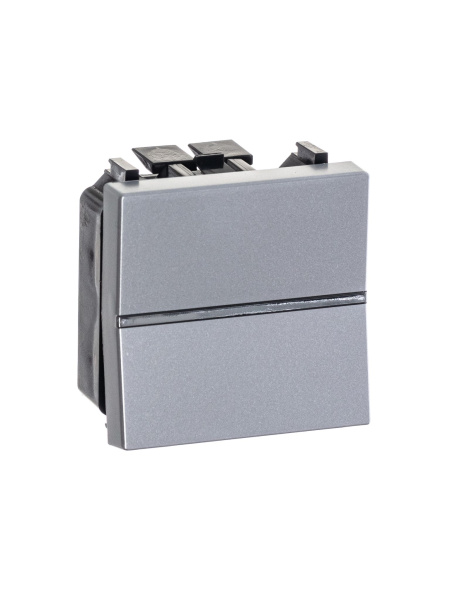 Купить ABB NIE Zenit Серебро Переключатель 1-клавишный перекрестный 2 мод 2CLA221000N1301