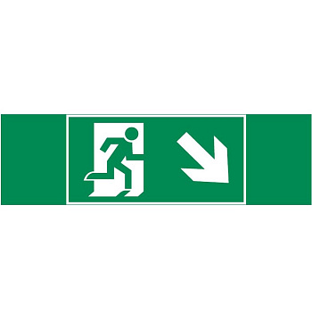 Varton пиктограмма "ФИГУРА / СТРЕЛКА ВПРАВО ВНИЗ" 310х90мм для аварийно-эвакуационного светильника Basic IP65 V5-EM02-60.002.024