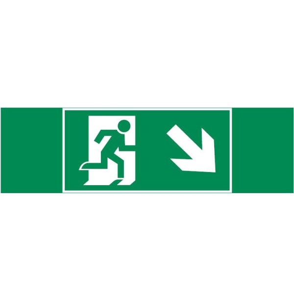 Varton пиктограмма "ФИГУРА / СТРЕЛКА ВПРАВО ВНИЗ" 310х90мм для аварийно-эвакуационного светильника Basic IP65 V5-EM02-60.002.024