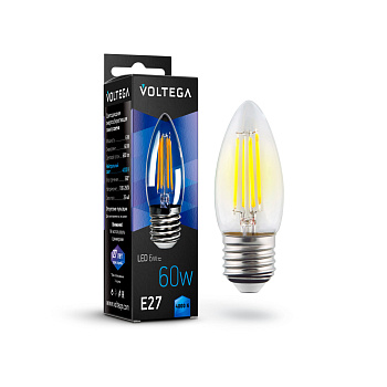 Voltega VG10-C1E27cold6W-F Свеча Е27 4000К 6W 7029