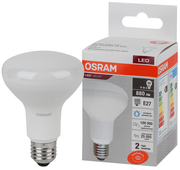 Osram LV R80 90 11SW/865 230V E27 10X1 4058075582750
