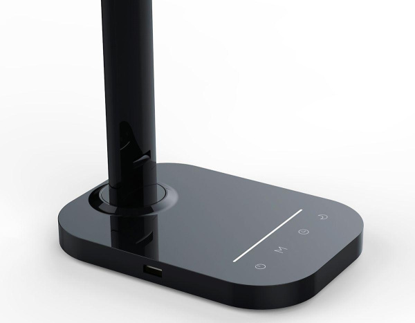 Купить Ambrella Светодиодная настольная лампа с USB портом и таймером DE445 BK черный LED 3000-6400K 7W