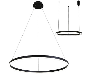 Kink Light 08214,19A(4000K) Подвес Тор черный d80 h150 Led 45W (4000K) 2 типа крепления