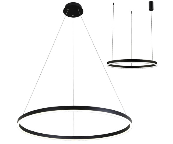 Kink Light 08214,19A(4000K) Подвес Тор черный d80 h150 Led 45W (4000K) 2 типа крепления