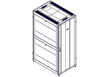 Systeme Electric Шкаф, серия Uniprom, 42U-800/1200, боковые панели 4шт, черный