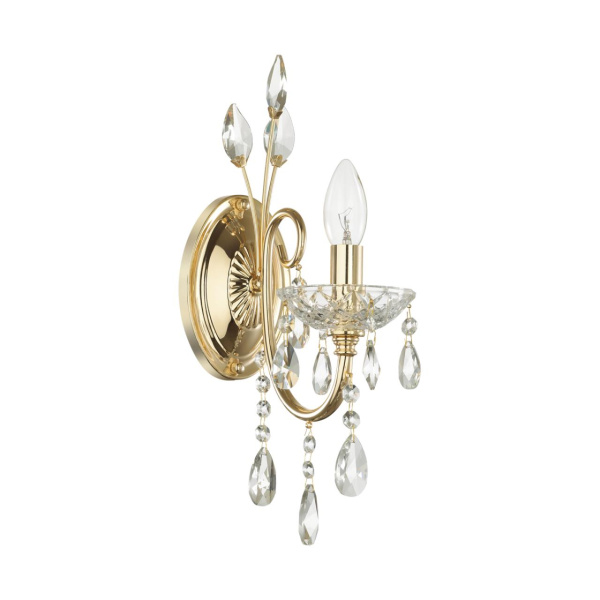 Odeon Light 4977/1W HALL ODL23 000 золотой/хрусталь Бра E14 40W VERSIA