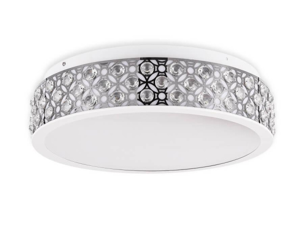 Ambrella Потолочный светодиодный светильник с пультом FA9433 WH/CH белый/хром 112W D500*135 (ПДУ РАДИО 2.4)