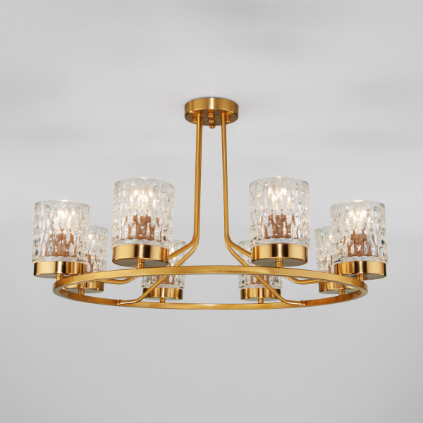 Eurosvet Потолочная люстра с фактурными плафонами 60127/8 латунь a057093