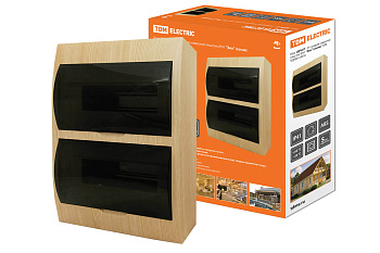 TDM Бокс ЩРН-П-24 модулей навесной пластик IP41 "Эко" (сосна) SQ0901-0018