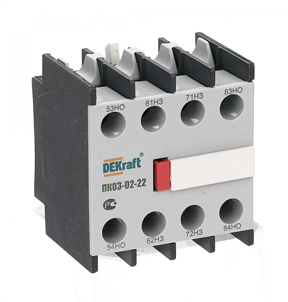 Dekraft Приставка конт. лицевая доп. контакты 2НО+2НЗ ПК-03