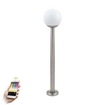 Eglo 97249 Уличный светодиодный фонарь NISIA-С умный свет, 9W(LED), 200, H980, 3000K, нержавеющая сталь/пластик