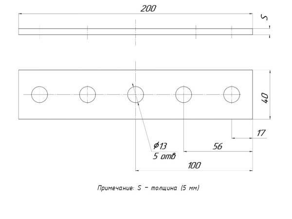 Купить EKF PROxima STRUT-пластина 5 отверстий HDZ