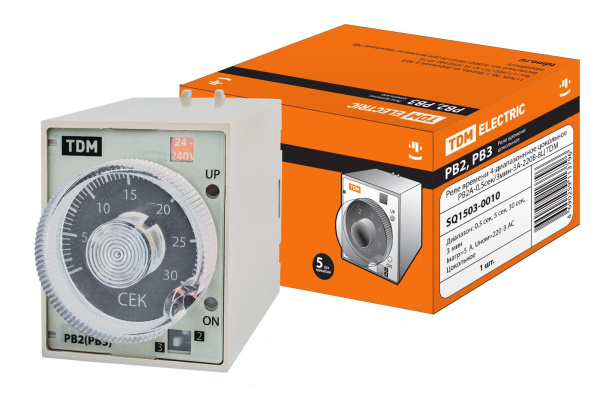 TDM Реле времени РВ2A-0,5сек/3мин-5A-230В-8Ц SQ1503-0010