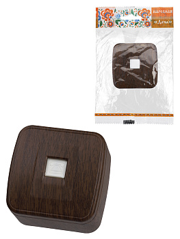 TDM Розетка TФ (RJ-11) открытой установки IP20, венге "Дача" Народная SQ1824-0072