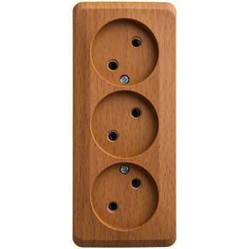 Systeme Electric Этюд наруж Бук Розетка 3-ая б/з без шторок 16А 250B