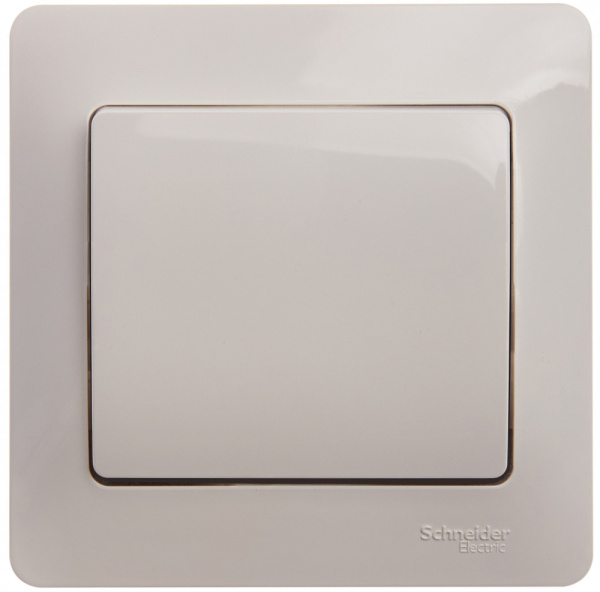Купить Systeme Electric Glossa Молочный Выключатель 1-клавишный сх.1, 10AX (в сборе)