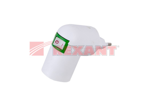 Купить Переходник цокольный AC 220V-E14 с выключателем Rexant 11-8883
