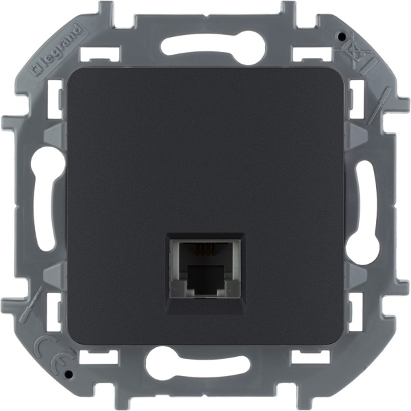 Legrand INSPIRIA Антрацит Телефонная розетка RJ11 673823