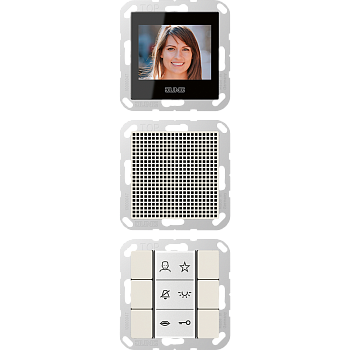 JUNG Video-внутренняя панель, слоновая кость SIVIA622W