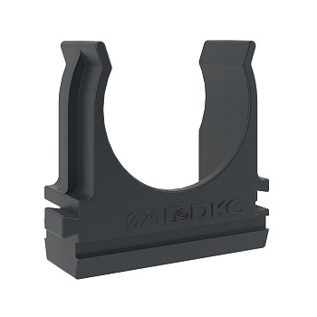 DKC Держатель с защелкой, д.25мм, черный