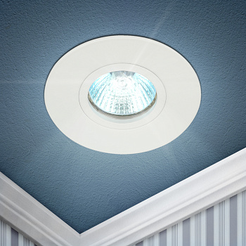 ЭРА Встраиваемый светильник алюминиевый KL83 WH MR16/GU5.3 белый