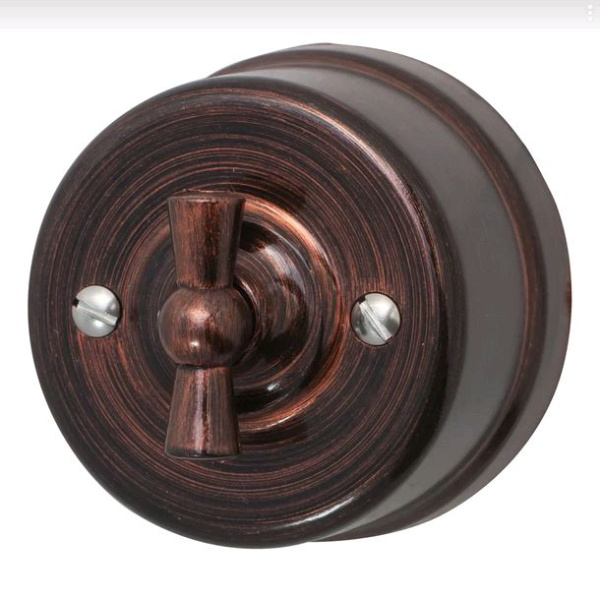 BIRONI Лизетта Пластик Медный век Выключатель 2-кл B1-202-16