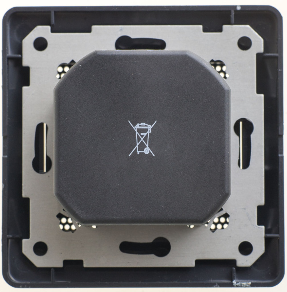 Купить Systeme Electric Glossa Антрацит Термостат электронный теплого пола с датчиком, от +5 до +50°C, 10A (в сборе)