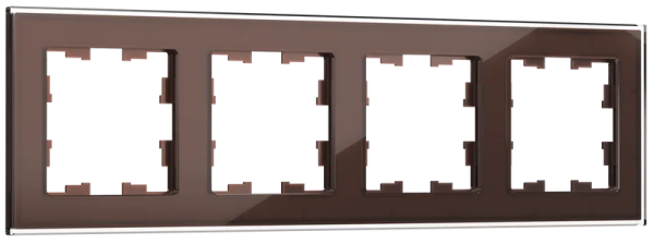 IEK BRITE DECOR Темн.бронза глянц стекло Рамка 4-м РУ-4-2-БрТБ