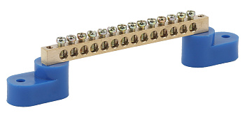 ЭРА NO-222-59 Синий Шина N "ноль" на двух угловых изол ШНИ-6х9-14-У2