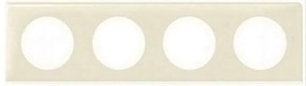 Купить Legrand Celiane2 Слоновая кость глянец Рамка 4-ая (2+2+2+2 мод) 066624